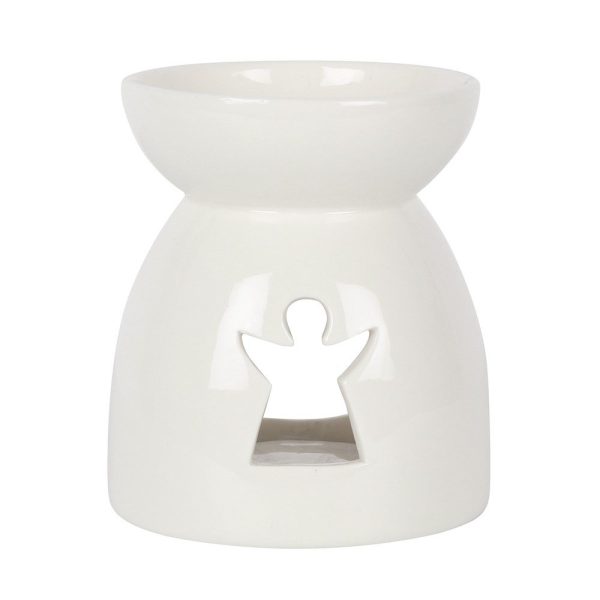 Angel Cut Out Ceramic White Oil Burner/ Wax Warmer