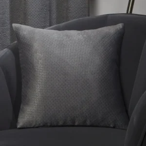 Basket Weave Charcoal Grey Cushion Covers