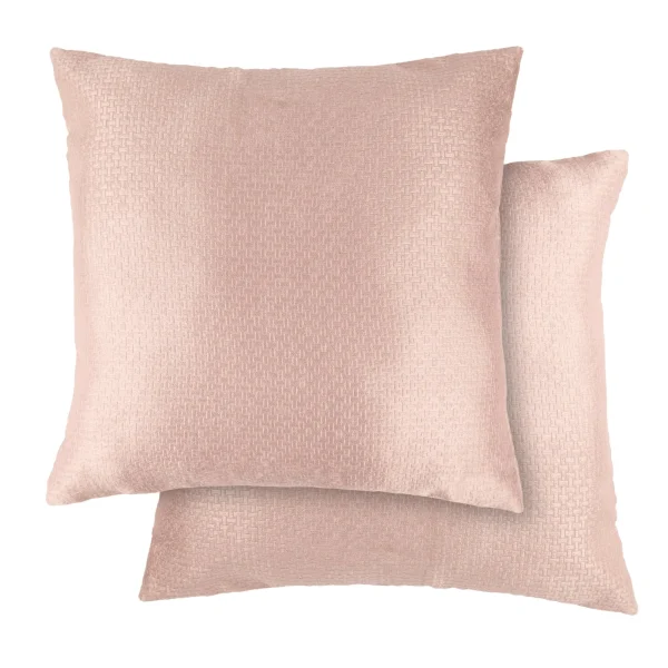 Basket Weave Blush Pink Cushion Covers