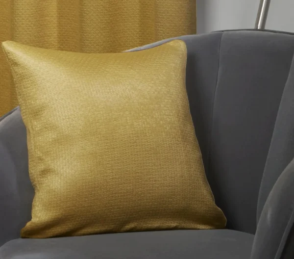 Basket Weave Mustard Yellow Cushion Covers