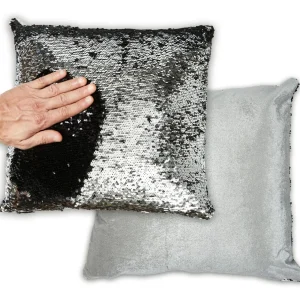 Black & Silver Two-Tone Sequin Cushion Covers