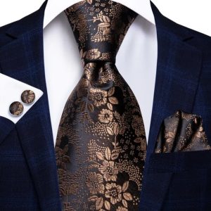 Black and Copper Tie Set