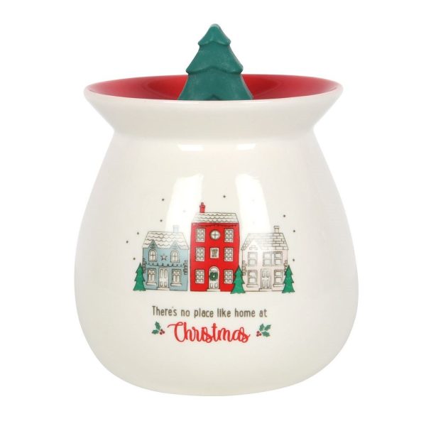 Christmas Ceramic Wax Melter Gift Set No Place Like Home