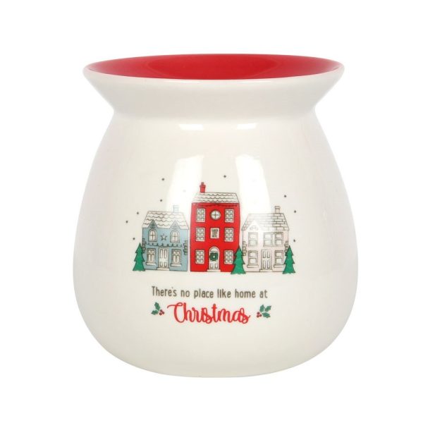 Christmas Ceramic Wax Melter Gift Set No Place Like Home