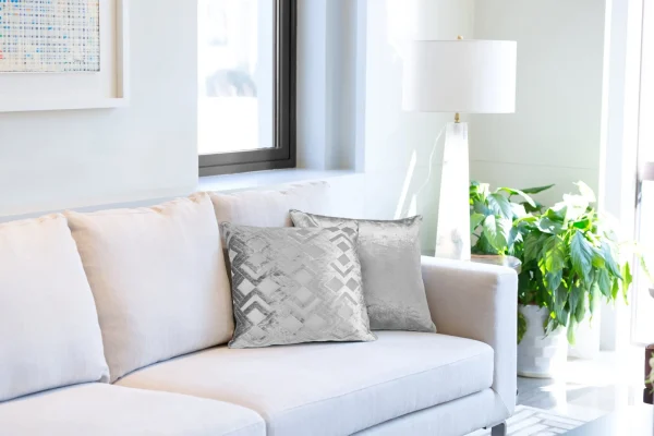 Dorchester Crushed Velvet Grey Cushion Covers