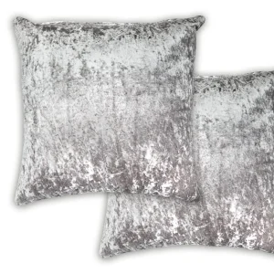 Dorchester Crushed Velvet Silver Grey Cushion Covers