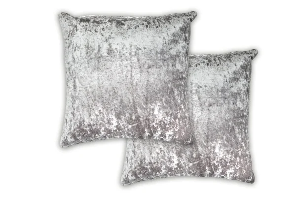 Dorchester Crushed Velvet Silver Grey Cushion Covers