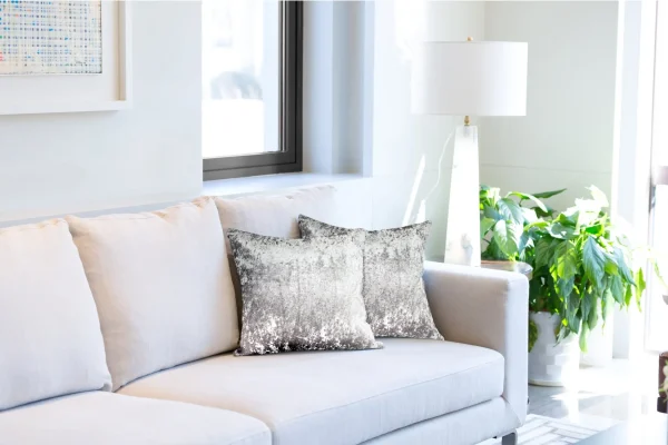 Dorchester Crushed Velvet Silver Grey Cushion Covers