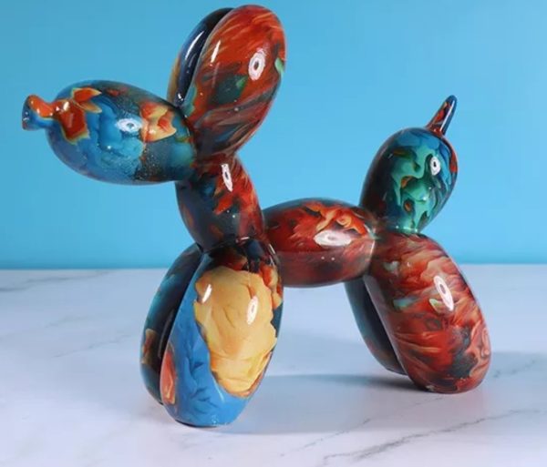 "Earth, Water, Air, Fire" Balloon Dog Sculpture