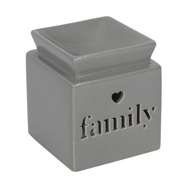 Family Grey Ceramic Wax Melter/ Oil Burner