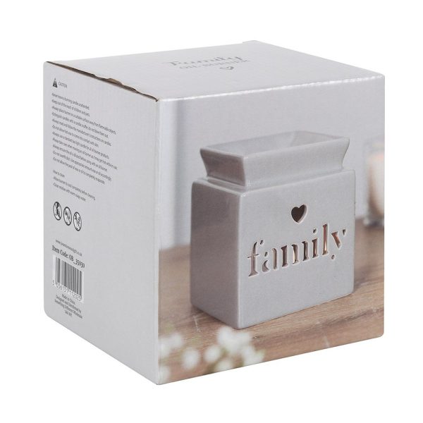 Family Grey Ceramic Wax Melter/ Oil Burner