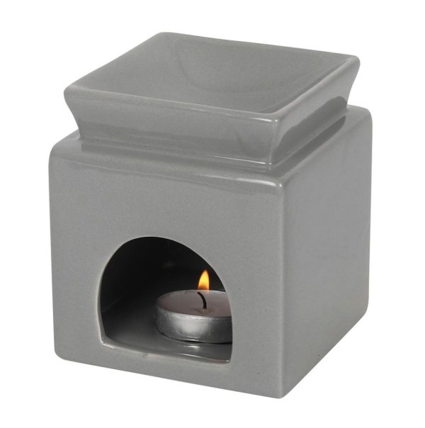 Family Grey Ceramic Wax Melter/ Oil Burner