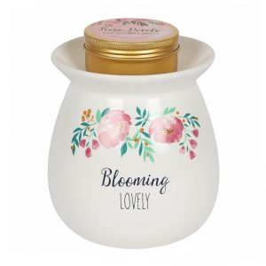 Floral 'Blooming Lovely' Ceramic Oil Burner Gift Set