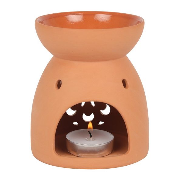 Floral Cut Out Terracotta Oil Burner/ Wax Warmer