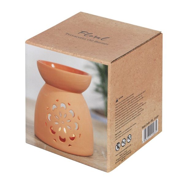 Floral Cut Out Terracotta Oil Burner/ Wax Warmer