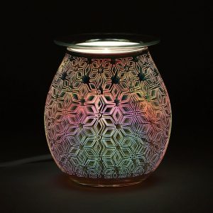 Colourful Flower Light Up Electric Wax Melter/ Oil Burner