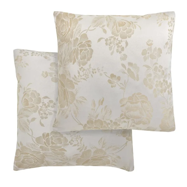 Grace Floral Jacquard Cream Cushion Covers