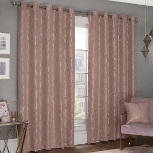 Hartford Art Deco Blush Pink Curtains