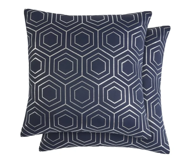 Hartford Art Deco Navy Blue Cushion Covers