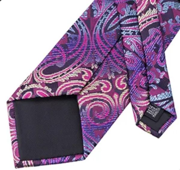 Paisley Purple Tie Set