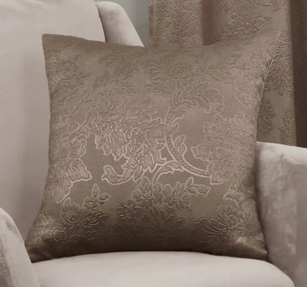 Regency Damask Taupe Cushion Covers