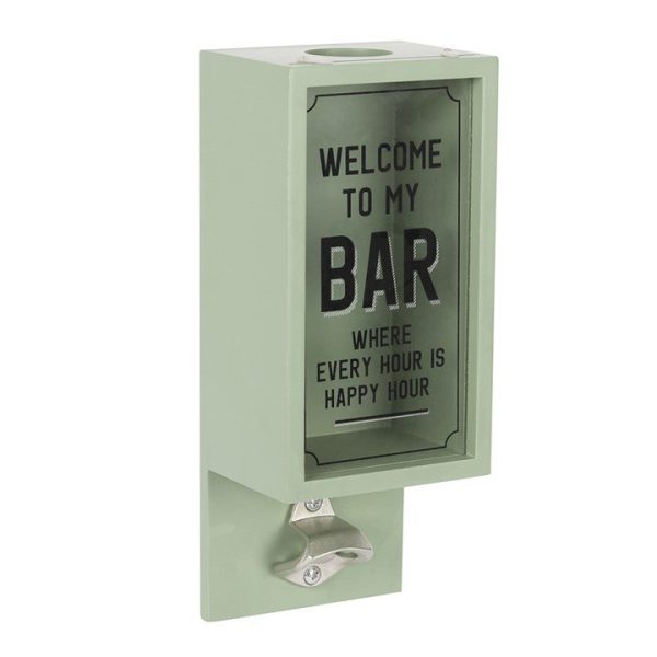 Sage Green Wall Mounted Bottle Opener