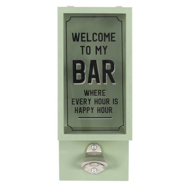 Sage Green Wall Mounted Bottle Opener