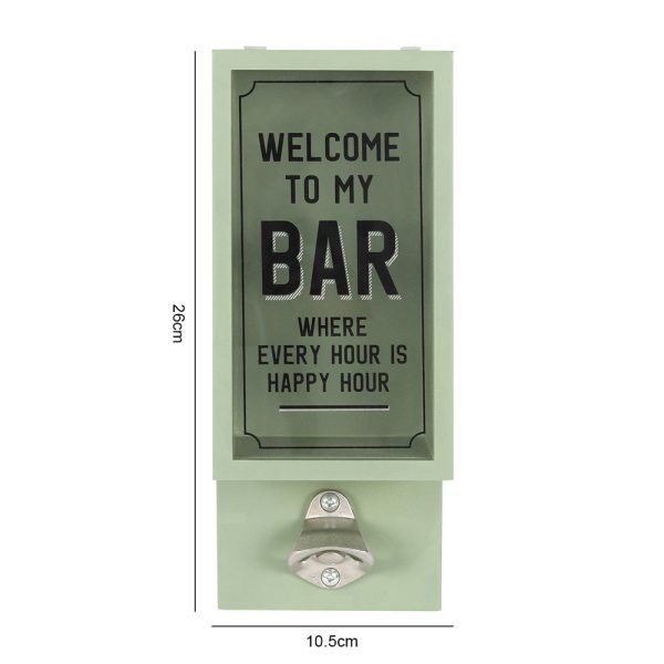 Sage Green Wall Mounted Bottle Opener