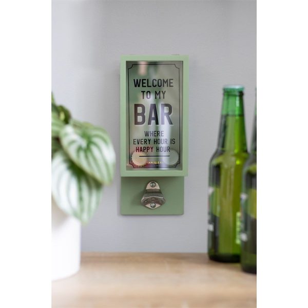 Sage Green Wall Mounted Bottle Opener