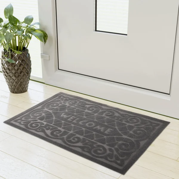 Welcome Door Mat - Grey