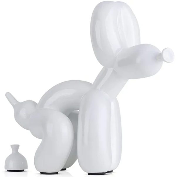 White Balloon Dog Ornament - Poop