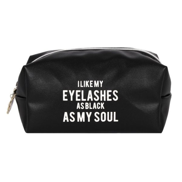 As Black as My Soul Black Makeup Bag