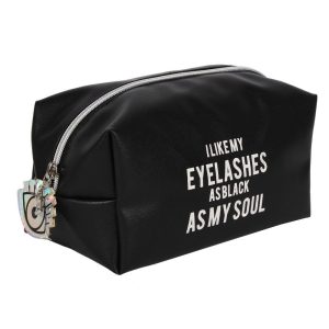 As Black as My Soul Black Makeup Bag