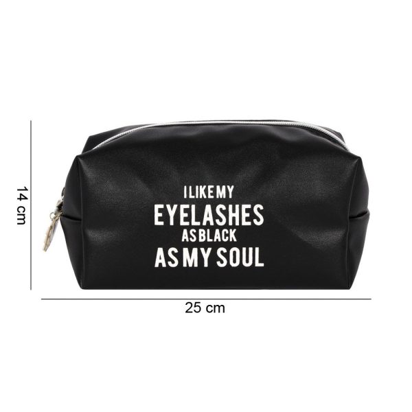 As Black as My Soul Black Makeup Bag