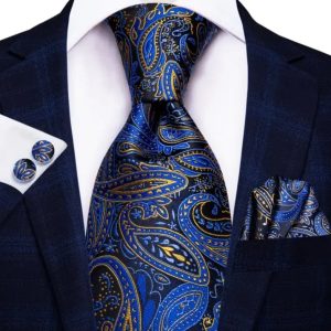 Blue and Gold Tie Set