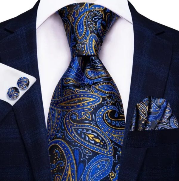 Blue and Gold Tie Set