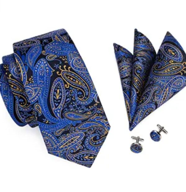 Blue and Gold Tie Set