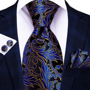 Blue and Gold Tie Set