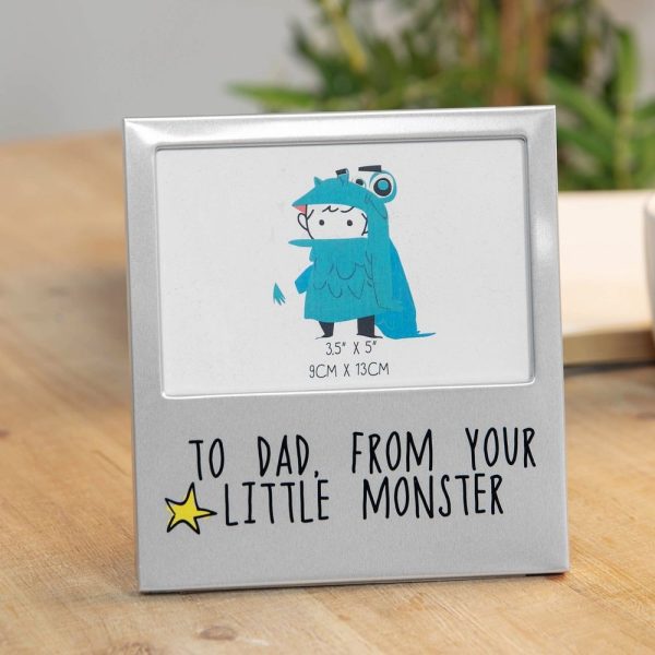 Dad Photo Frame - To Dad From Your Little Monster