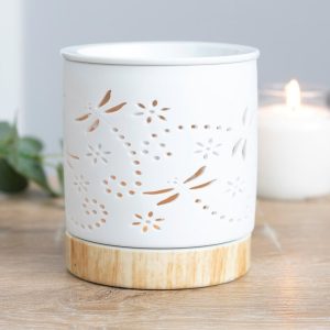 Dragonfly White Oil Burner/ Wax Warmer