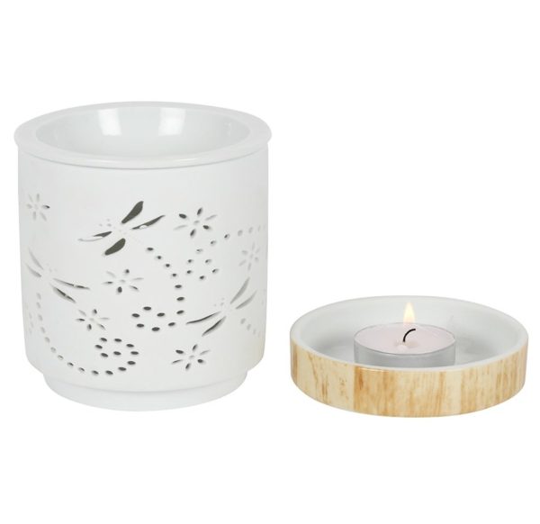 Dragonfly White Oil Burner/ Wax Warmer