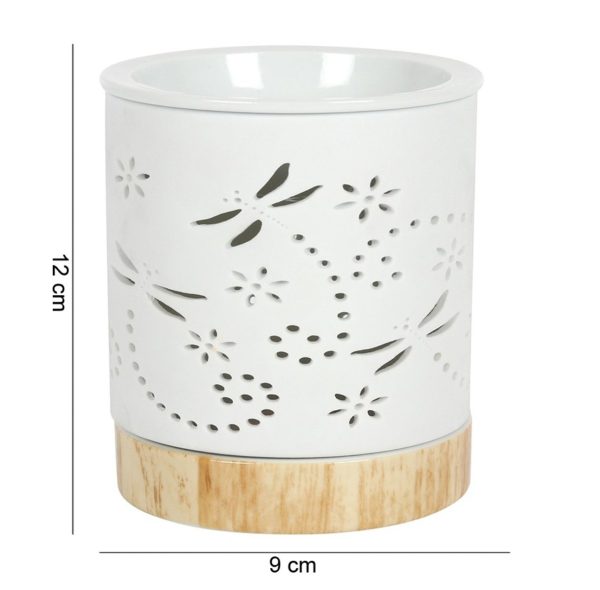 Dragonfly White Oil Burner/ Wax Warmer