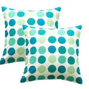 Blue & Green Outdoor Spotted Garden Cushion Covers