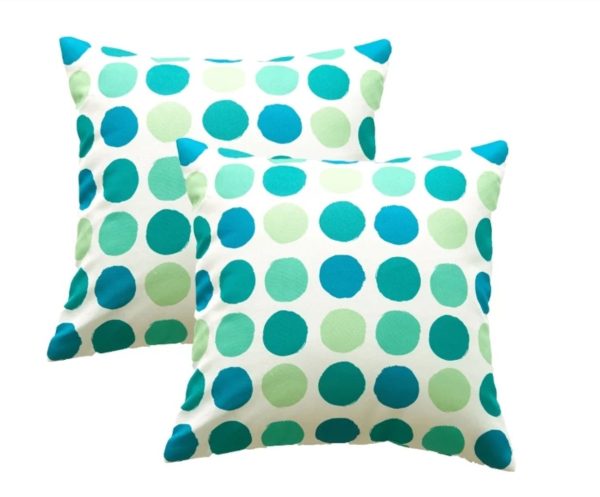 Blue & Green Outdoor Spotted Garden Cushion Covers