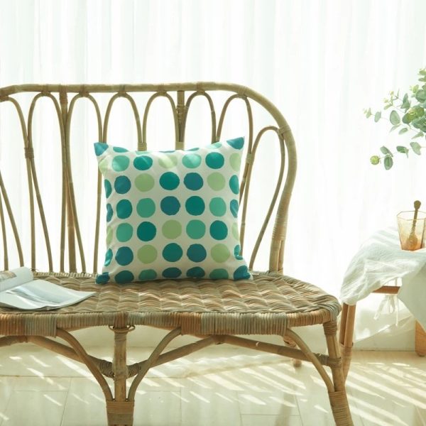 Blue & Green Outdoor Spotted Garden Cushion Covers