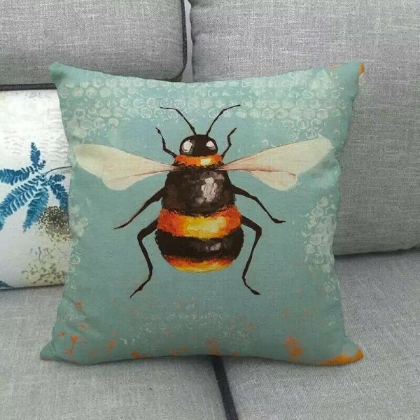 Bumble Bee Duck Egg Blue Cushion Covers