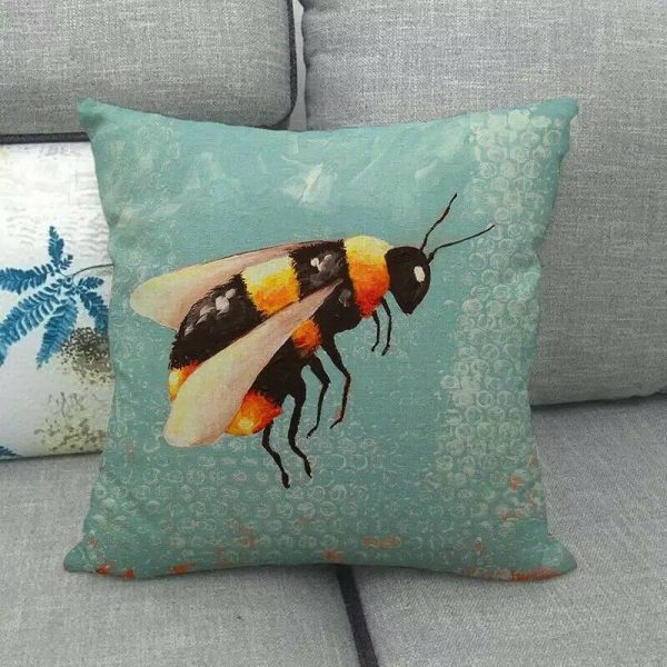 Bumble Bee Duck Egg Blue Cushion Covers