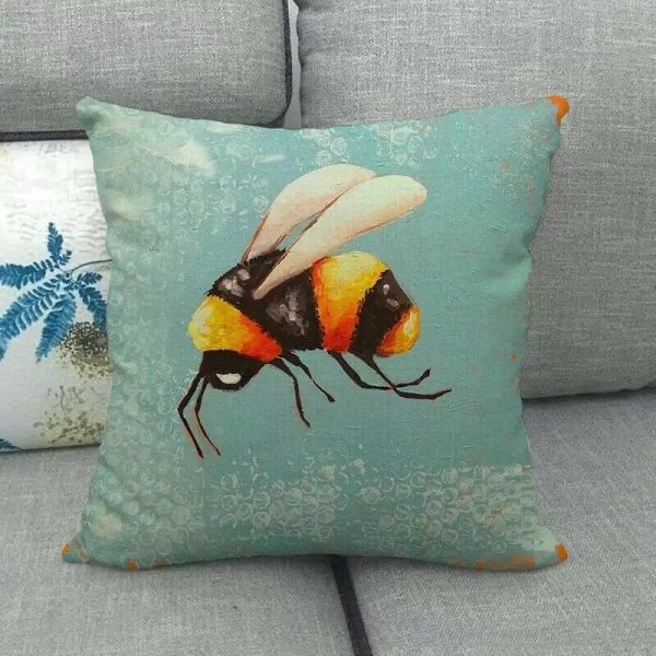 Bumble Bee Duck Egg Blue Cushion Covers