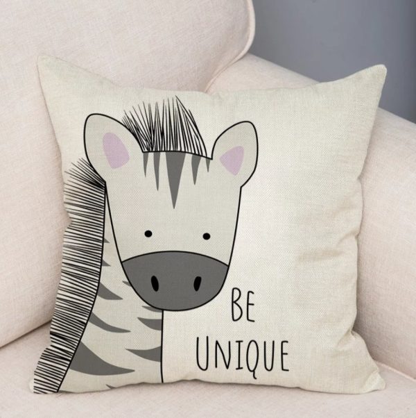 "Be..." Children's African Wildlife Cartoon Cushion Covers