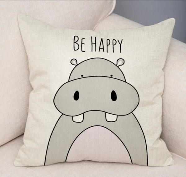 "Be..." Children's African Wildlife Cartoon Cushion Covers